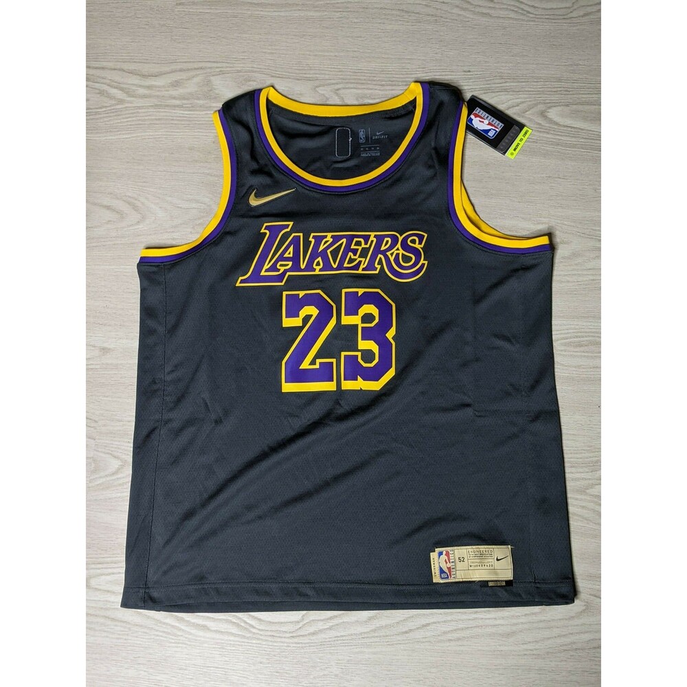 Los Angeles Lakers Jersey Nike Adult Extra Large 52 LeBron James Swingman Black